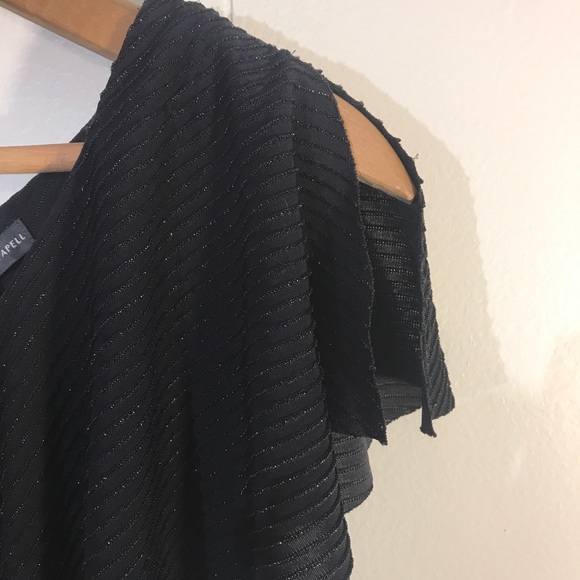 Adrianna Papell Sparkle Stripe Ruffle Top - Picture 6 of 8